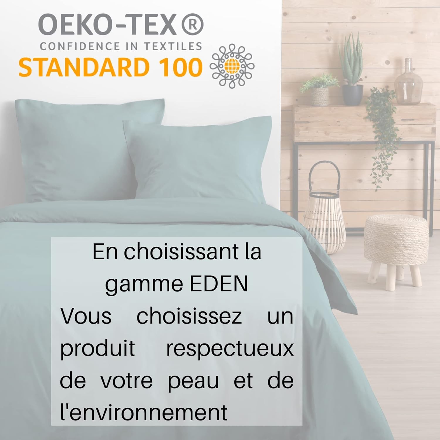 Taie rectangulaire pas cher 50 x 70 cm Eden Coton Taie rectangulaire pas cher 50 x 70 cm Eden Coton