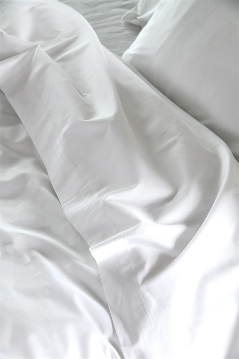 Stof - Drap Plat Percale 240 x 300 cm 78 Fils Elysée Blanc Stof - Drap Plat Percale 240 x 300 cm 78 Fils Elysée Blanc