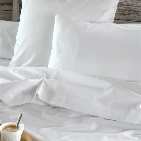 Stof - Housse de couette 78 Fils  Elysée Percale Blanc