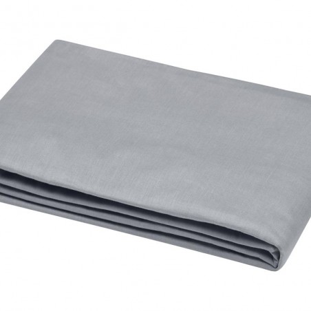 Stof - Drap Plat Coton 240 x 300 cm 57 Fils  Eden, gris