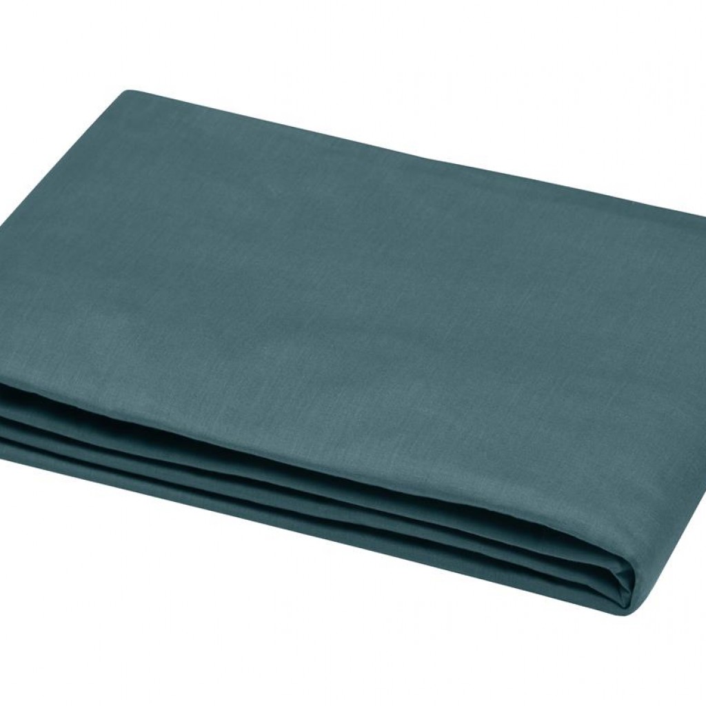 Drap Plat vert Coton 240 x 300 cm 57 Fils  Eden