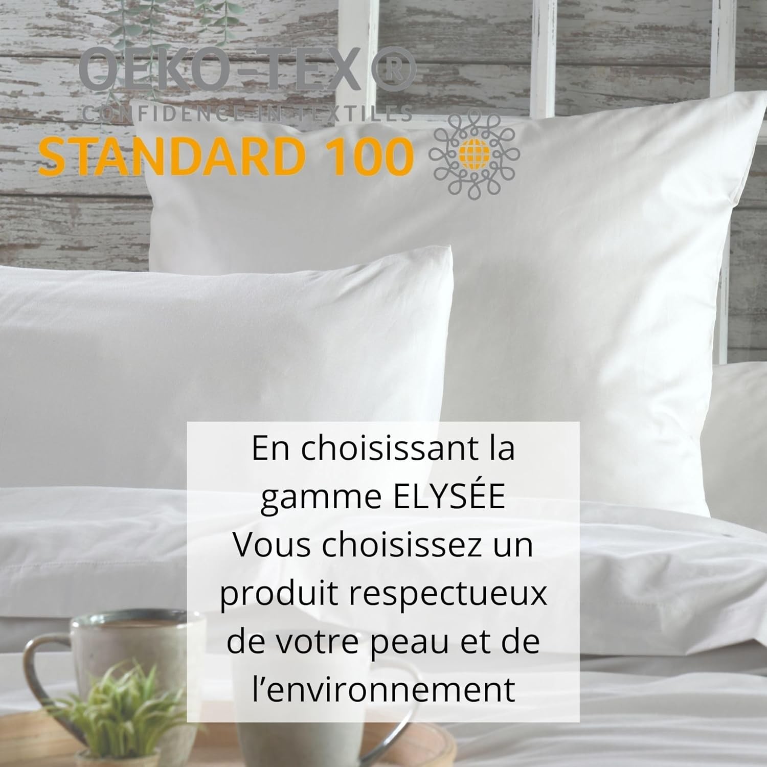 Stof - Taie d'Oreiller Sac 50 x 70 cm Elysée 78 fils Percale Lin