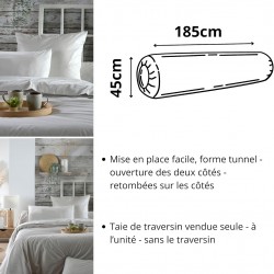 Taie de traversin 45 x 185 cm Elysée 78 fils