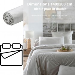 Drap Housse Stof 140 x 200 cm bonnet 30cm 78 Fils