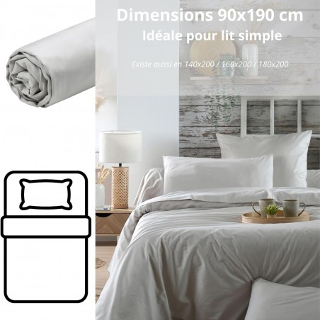 Drap Housse Stof 90 x 190 cm bonnet 30cm
