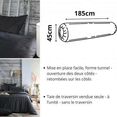 Stof - Taie de traversin 45 x 185 cm Elysée