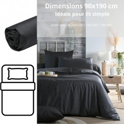 Drap Housse Stof 90 x 190 cm bonnet 30cm 78 Fils Percale