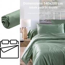 Drap Housse Stof 140 x 200 cm bonnet 30cm 78 Fils