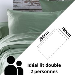 Stof - Drap Plat Percale 180 x 290 cm 78 Fils  Elysée