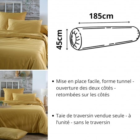 Stof - Taie de traversin 45 x 185 cm Elysée