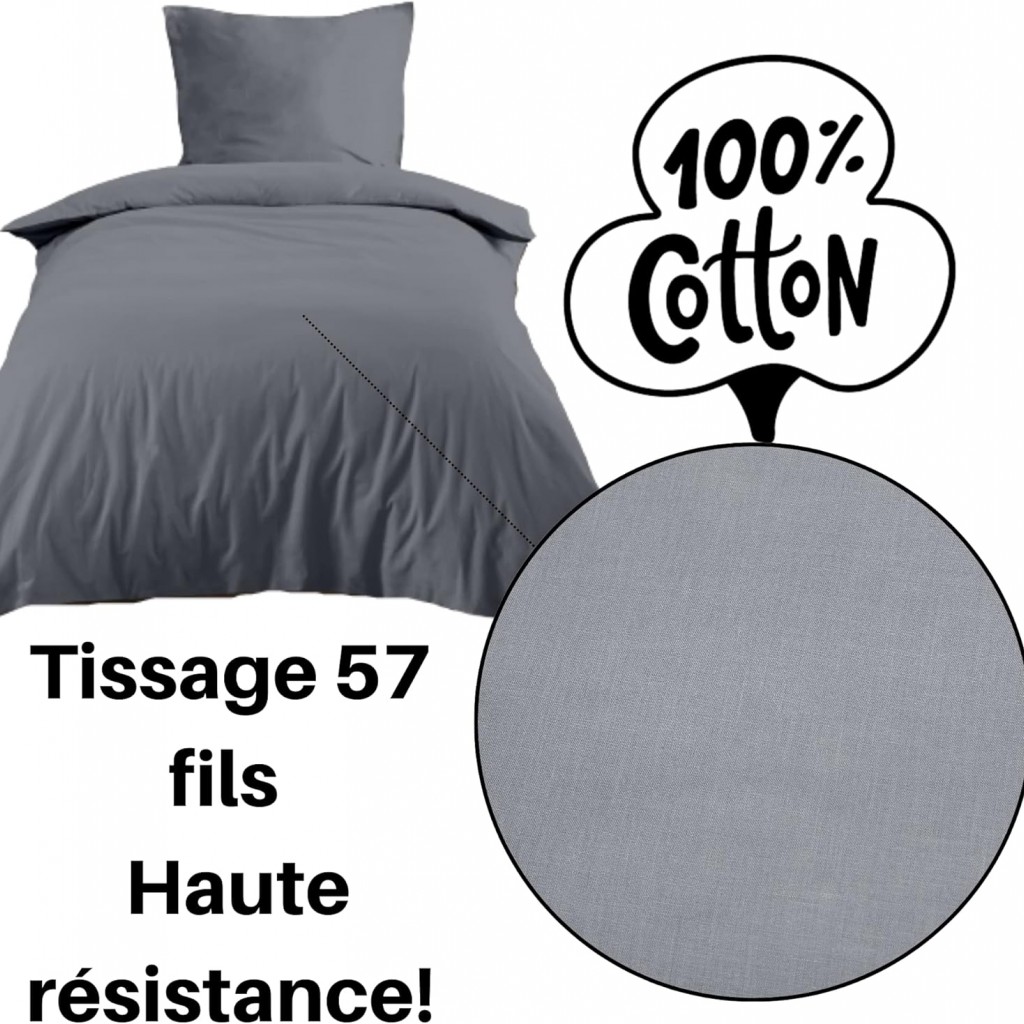 Stof - Housse de Couette 140 x 200 cm 57 Fils Coton Eden, Souris