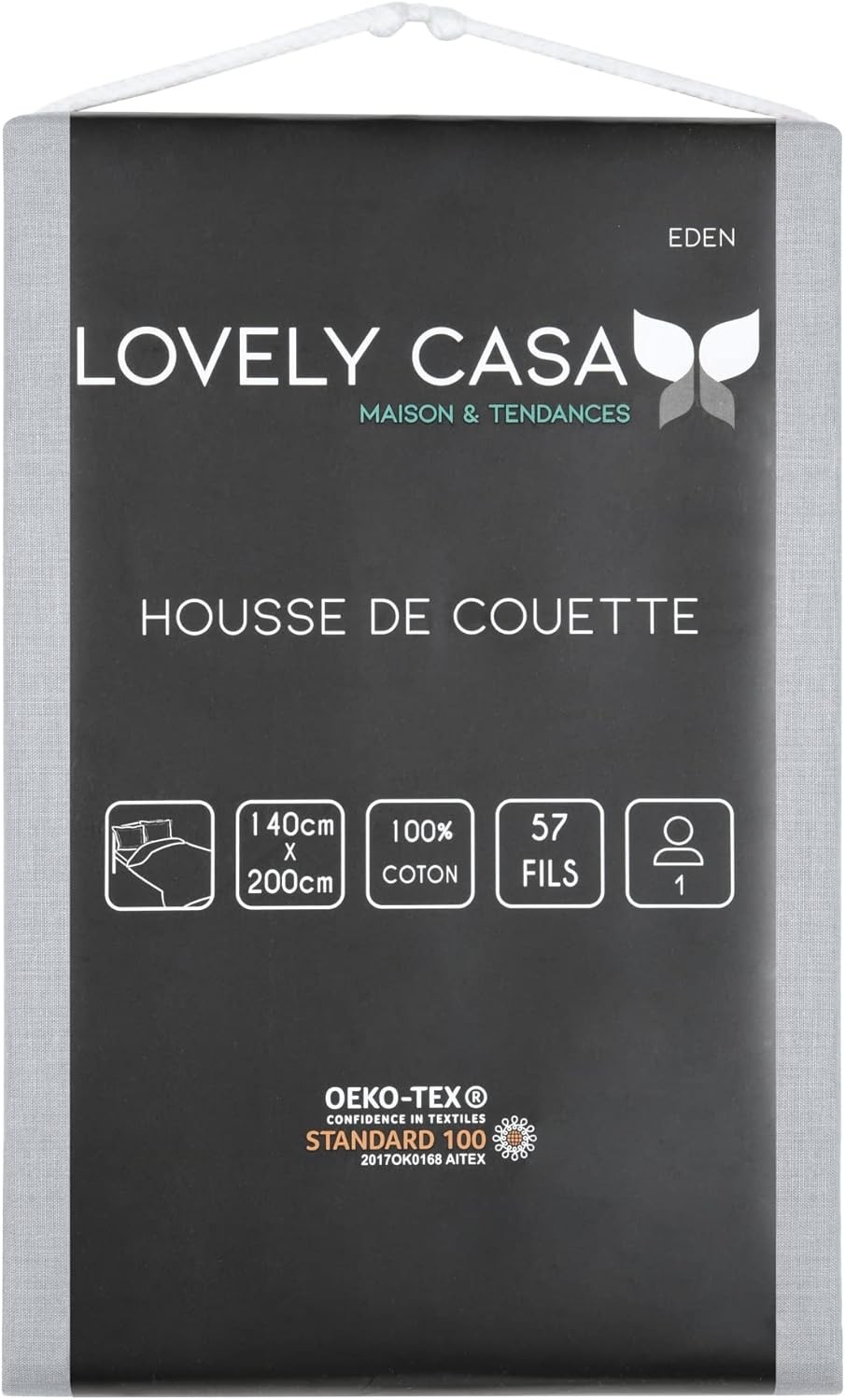 Stof - Housse de Couette 140 x 200 cm 57 Fils Coton Eden, Souris Stof - Housse de Couette 140 x 200 cm 57 Fils Coton Eden, Souris