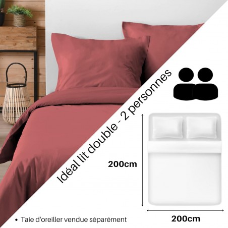 Stof - Housse de Couette 200 x 200 cm 57 Fils Coton Eden