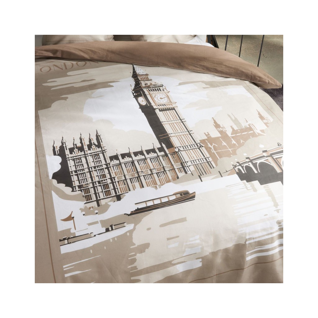 Parure Housse de Couette 240 x 220 cm Today Java 1.6 London beige