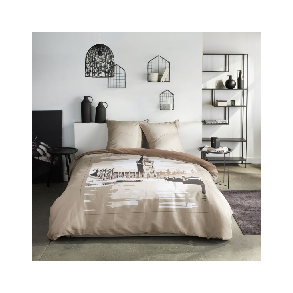 Parure Housse de Couette 240 x 220 cm Today Java 1.6 London beige