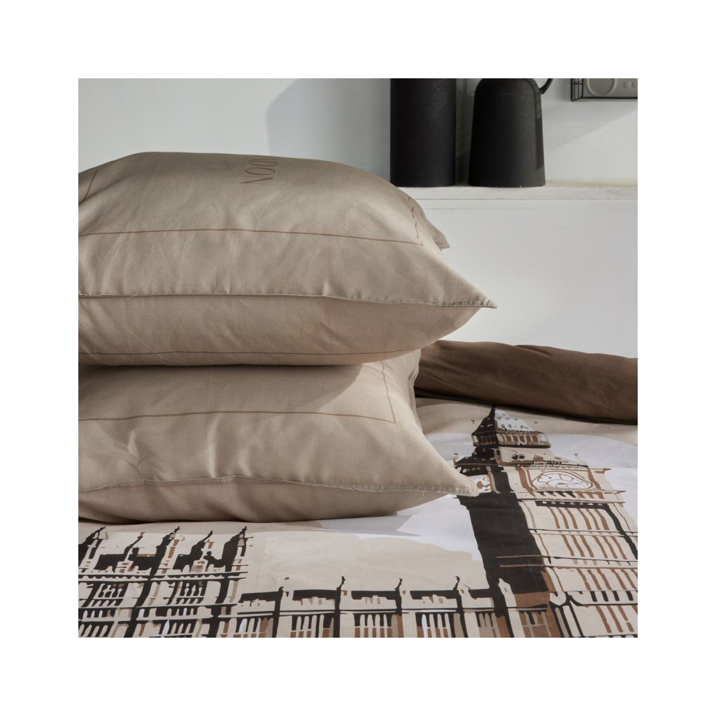 Parure Housse de Couette 240 x 220 cm Today Java 1.6 London beige