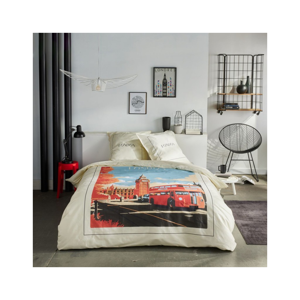 Parure Housse de Couette 240 x 220 cm Today Java 1.4 London Bus