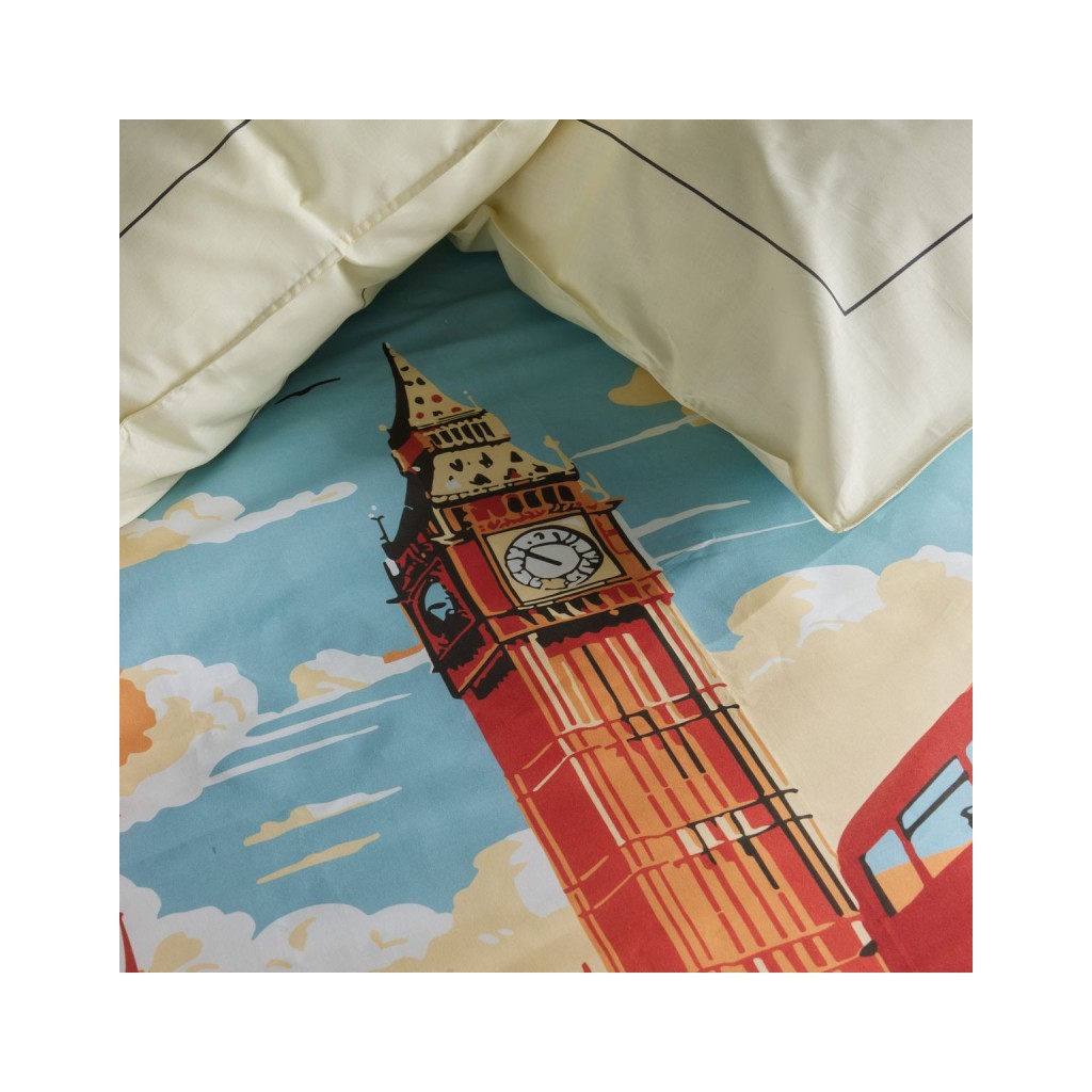 Parure Housse de Couette 240 x 220 cm Today Java 1.4 London Bus