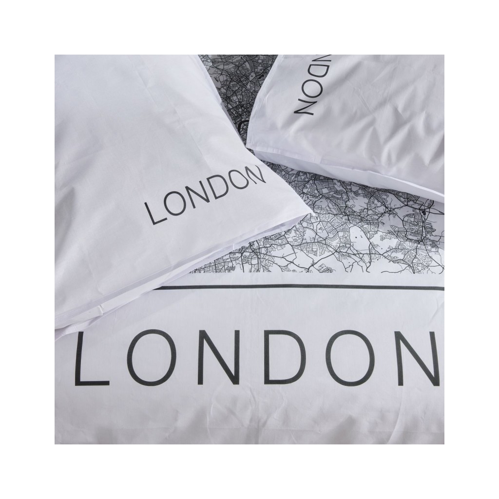 Parure Housse de Couette 240 x 220 cm Today Java 1.2 Londres Plan