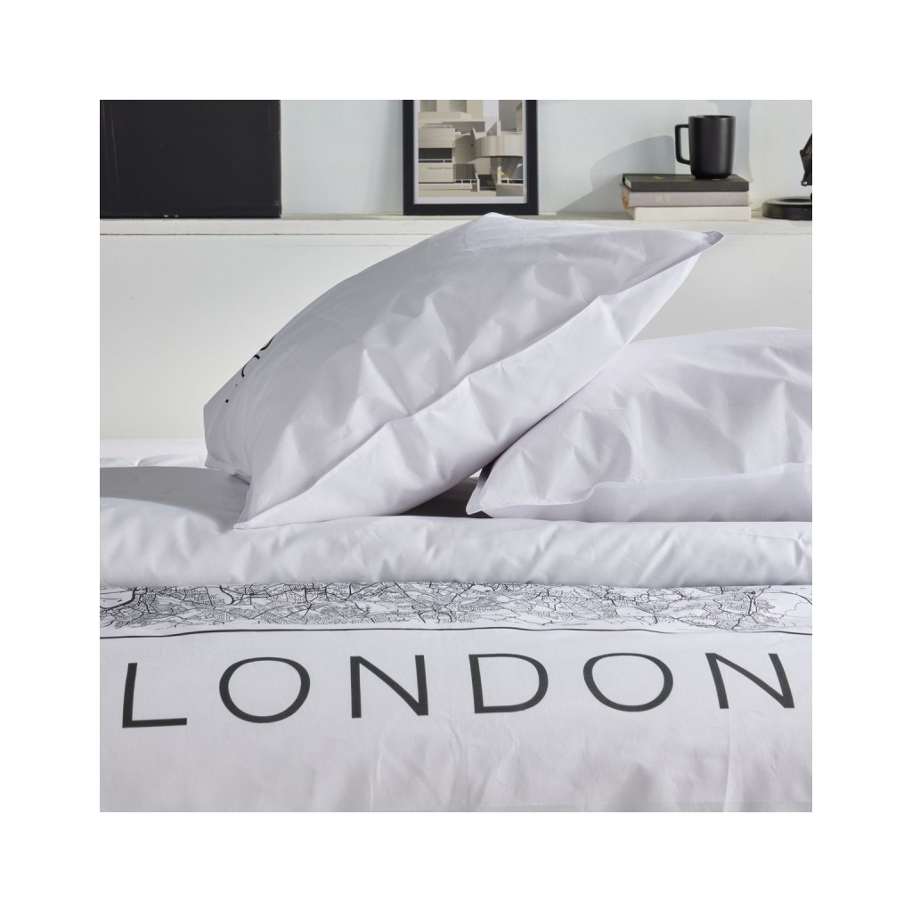 Parure Housse de Couette 240 x 220 cm Today Java 1.2 Londres Plan
