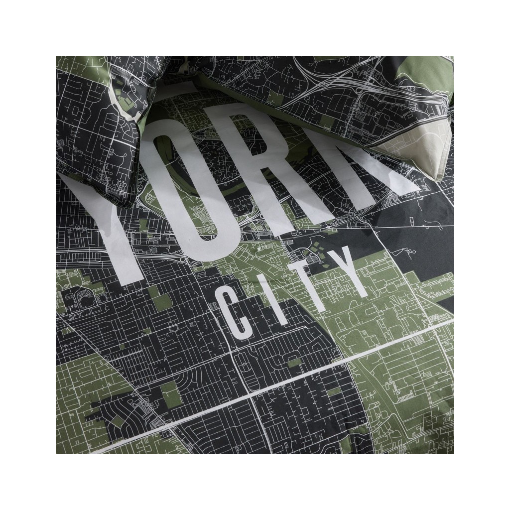 Parure Housse de Couette 240 x 220 cm Today Java 1.12 New York Carte