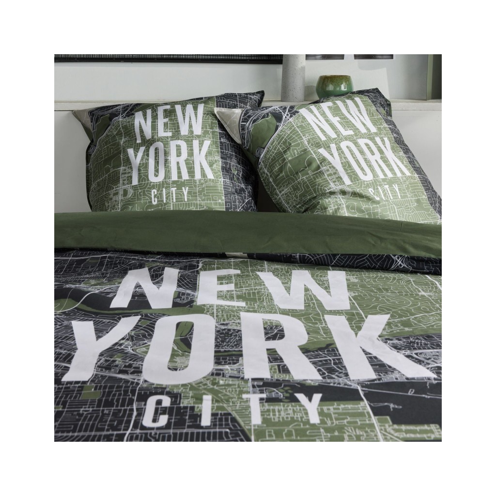 Parure Housse de Couette 240 x 220 cm Today Java 1.12 New York Carte