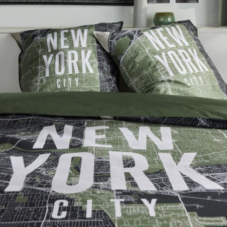Parure Housse de Couette 240 x 220 cm New York Carte