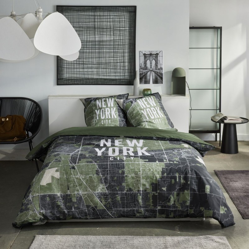 Parure Housse de Couette 240 x 220 cm Today Java 1.12 New York Carte