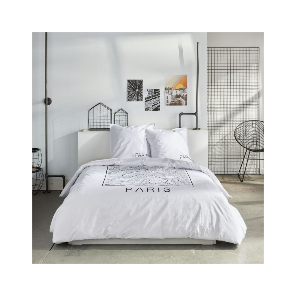 Parure Housse de Couette 240 x 220 cm Today Java 1.3 Paris Plan