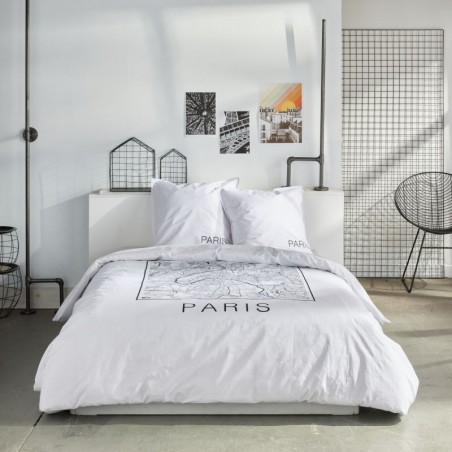 Parure Housse de Couette 240 x 220 cm Today Java 1.3 Paris Plan