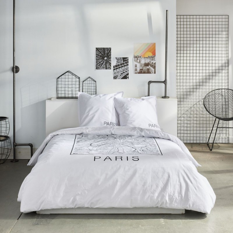 Parure Housse de Couette 240 x 220 cm Today Java 1.3 Paris Plan