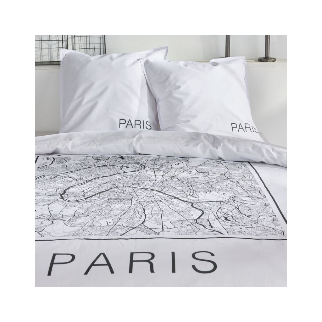 Parure Housse de Couette 240 x 220 cm Today Java 1.3 Paris Plan