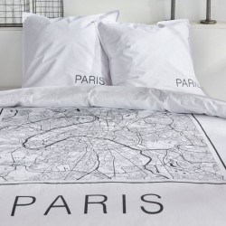 Parure Housse de Couette 240 x 220 cm  Paris Plan