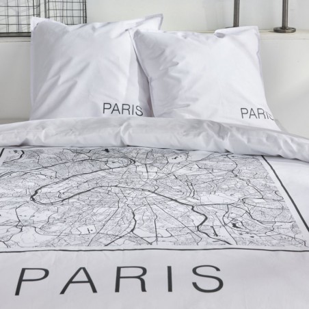 Parure Housse de Couette 240 x 220 cm  Paris Plan
