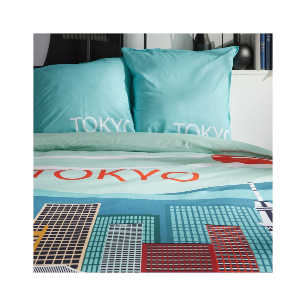 Parure Housse de Couette 240 x 220 cm Today Java 1.19 Tokyo Bleu