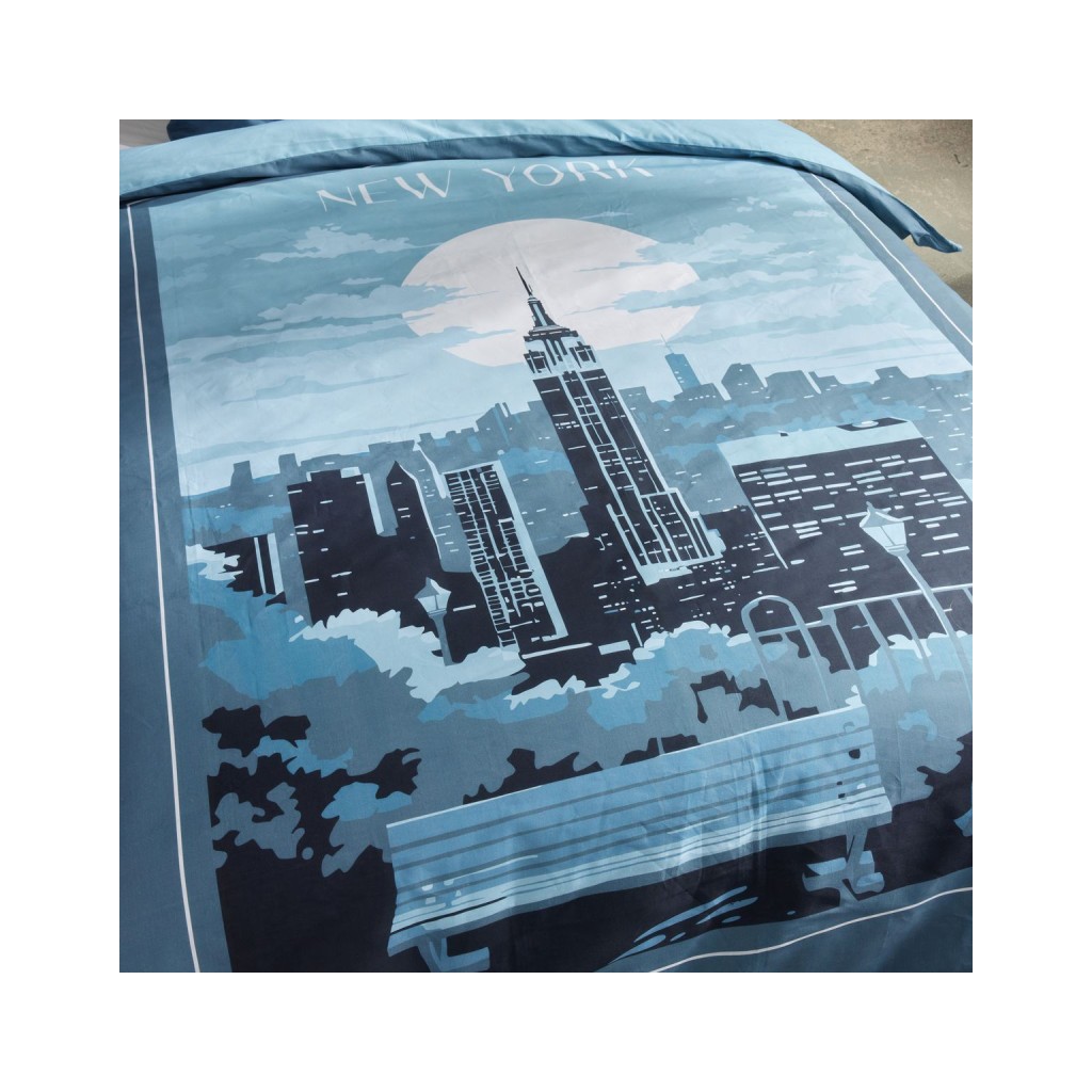 Parure Housse de Couette 240 x 220 cm Today Java 1.5 New York Bleu