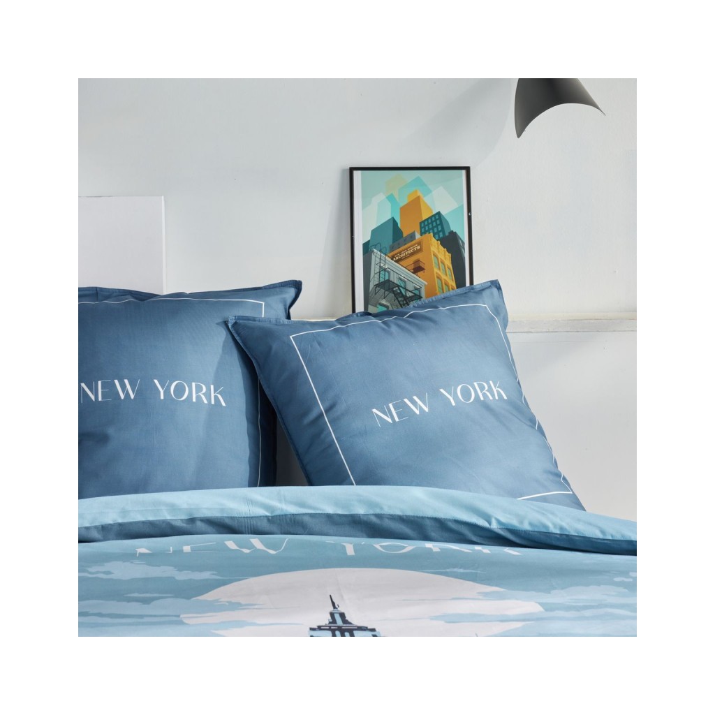Parure Housse de Couette 240 x 220 cm Today Java 1.5 New York Bleu