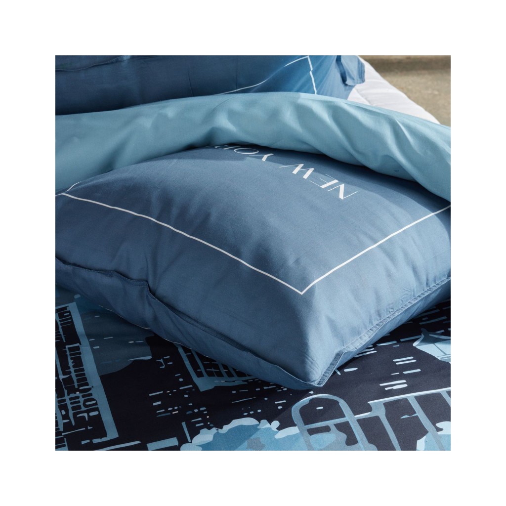 Parure Housse de Couette 240 x 220 cm Today Java 1.5 New York Bleu
