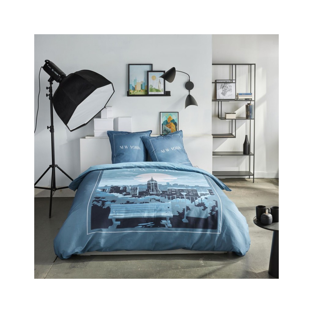 Parure Housse de Couette 240 x 220 cm Today Java 1.5 New York Bleu