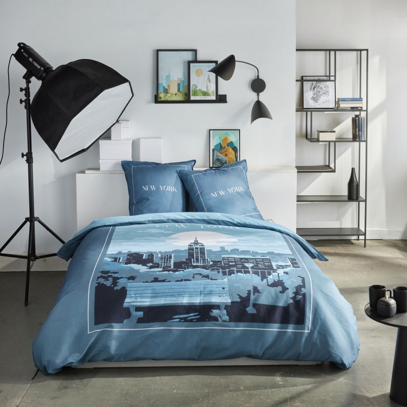 Parure Housse de Couette 240 x 220 cm Today Java 1.5 New York Bleu