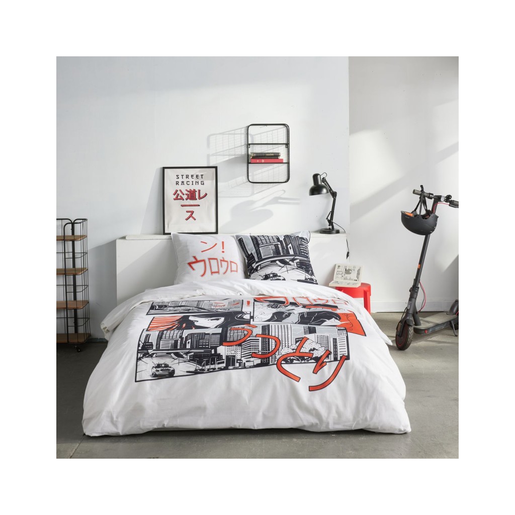Parure Housse de Couette 240 x 220 cm Today Java 1.20 Manga Blanc