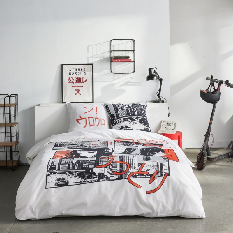 Parure Housse de Couette 240 x 220 cm Today Java 1.20 Manga Blanc