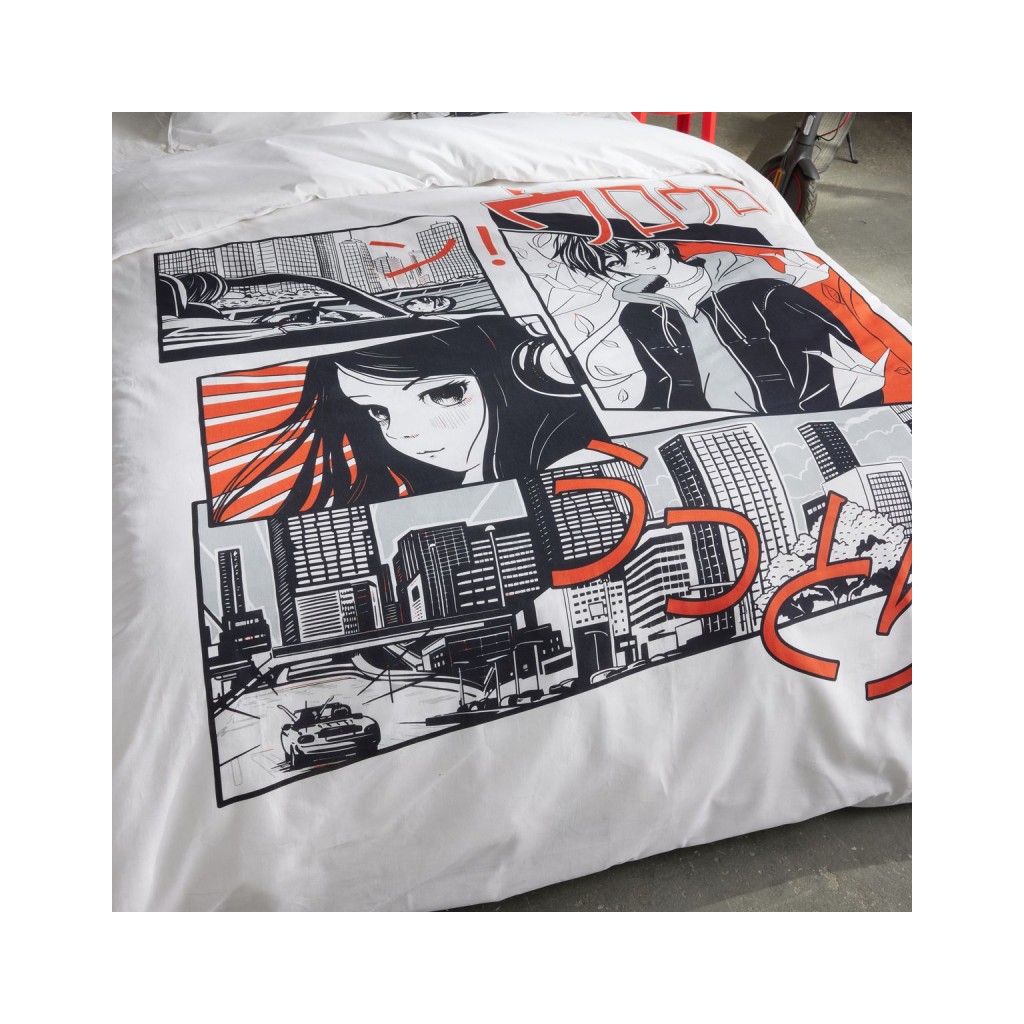 Parure Housse de Couette 240 x 220 cm Today Java 1.20 Manga Blanc