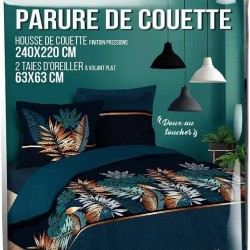 Douceur d'Intérieur,Parure Housse de Couette 240x220 cm Alianor