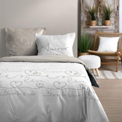 Parure Housse de Couette 260x240cm coton 57 fils Amourette