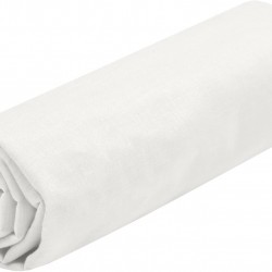 Drap Housse Stof 180 x 200 cm bonnet 30cm 57 Fils Coton Eden Ivoire
