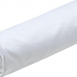 Drap Housse Stof 160 x 200 cm bonnet 30cm 78 Fils Percale Elysée Blanc