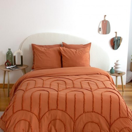 Parure Housse de Couette 260 x 240 cm Côté Déco Coton Lavé