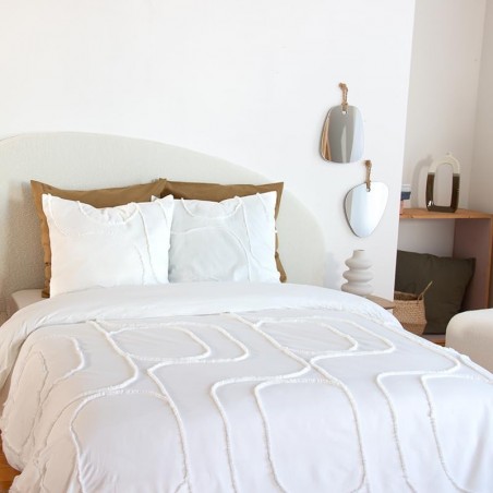Parure Housse de Couette 240 x 220 cm Côté Déco Coton Lavé