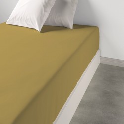 Drap housse uni coton gold 140 x 190 x 35 cm Les Ateliers du Linge 140 X 190 X 35 GOLD